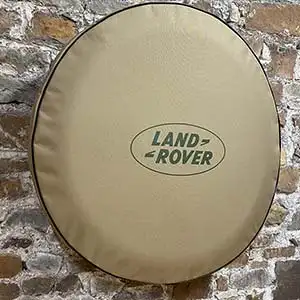 Available plain or with Land Rover logo Canvas Wheel Cover